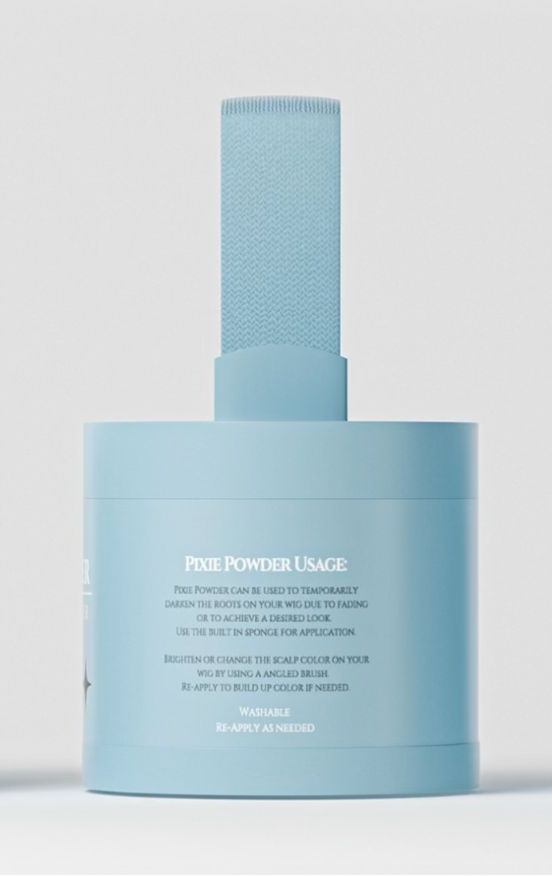 Dark Brown Wig Fusion Powder for a fuller, natural look on wigs, covering bald spots and scalp discoloration