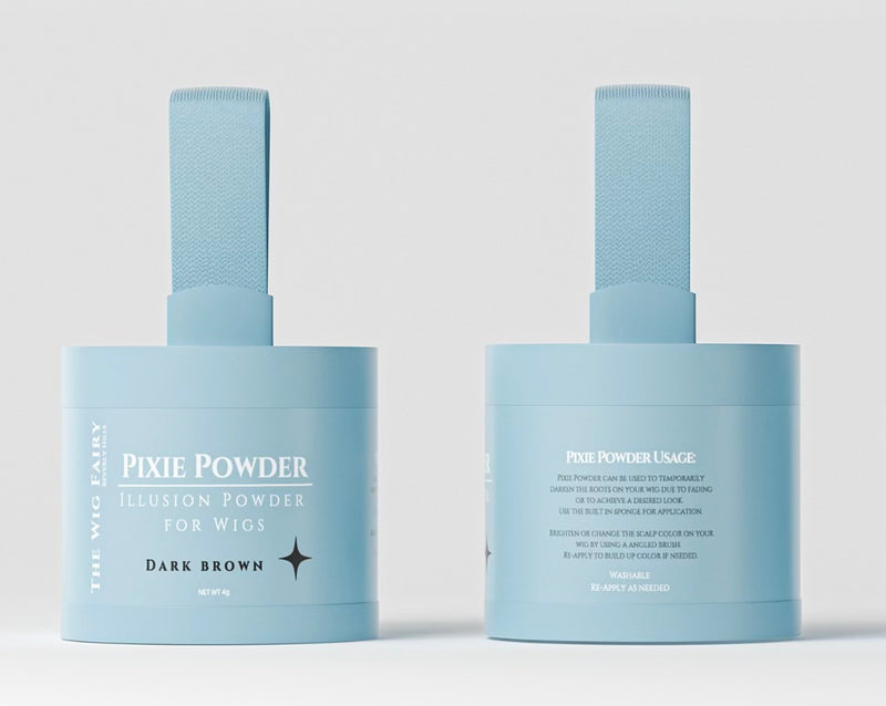 Dark Brown Wig Fusion Powder  for easy application to achieve a fuller and natural appearance on wigs