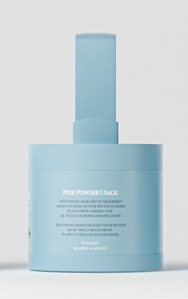 Dark Brown Wig Fusion Powder for a fuller, natural look on wigs, covering bald spots and scalp discoloration