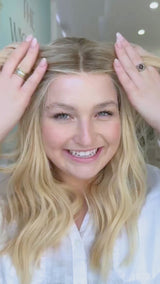 Seamless blonde wig with a natural hairline and smooth, blended tones for an undetectable, realistic finish.