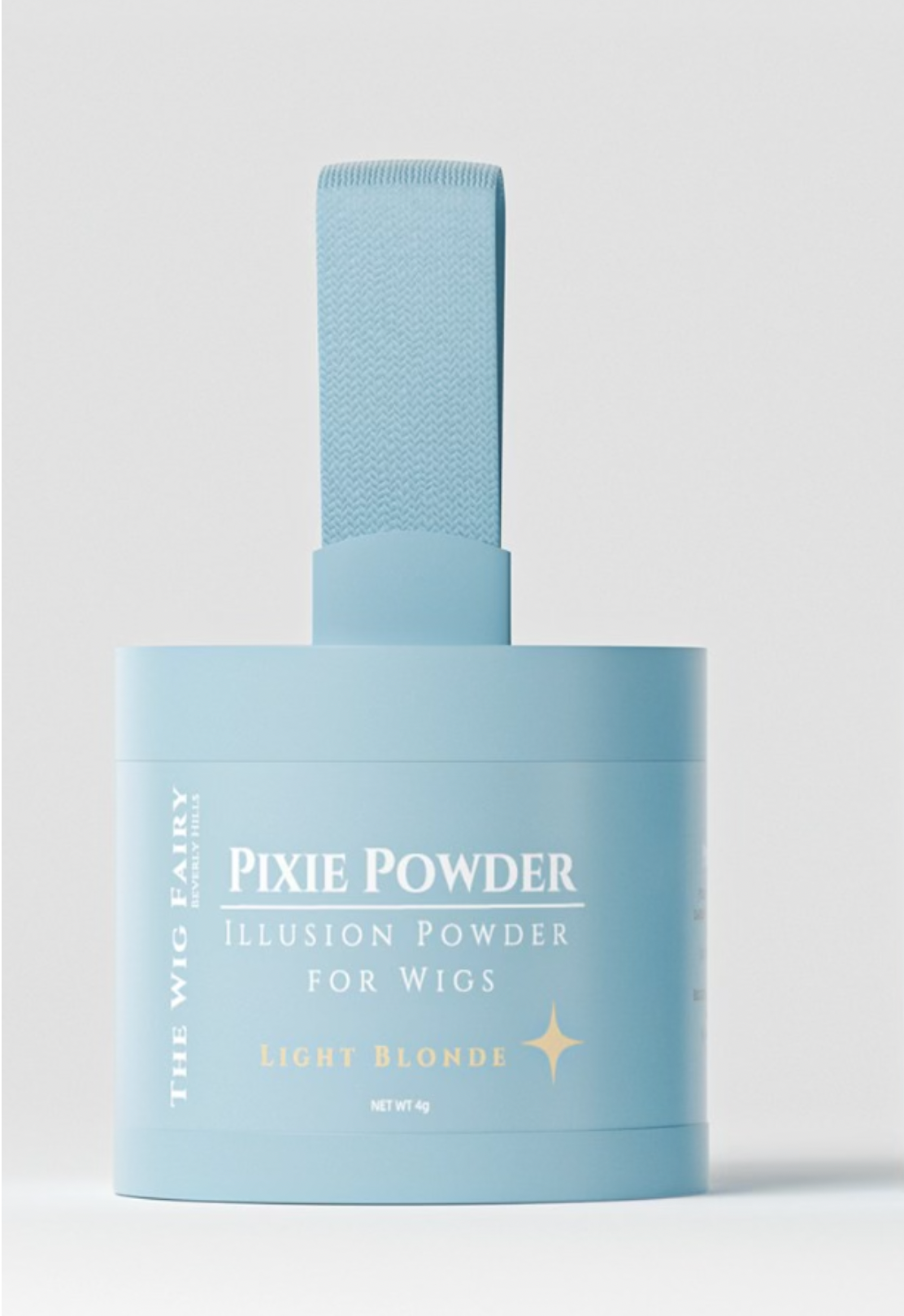 Light Blonde Pixie Powder by The Wig Fairy – A versatile illusion powder for wigs to cover bald spots and match your scalp tone for a more natural look.