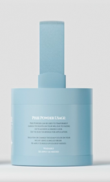 White Wig Fairy Powder packaged in a sleek baby blue box, designed to enhance the natural appearance of wigs and cover bald spots with a flawless finish.